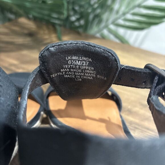 Lucky Brand Millinda Canvas Espadrille Wedge Sandals Size 6.5 - Picture 6 of 7